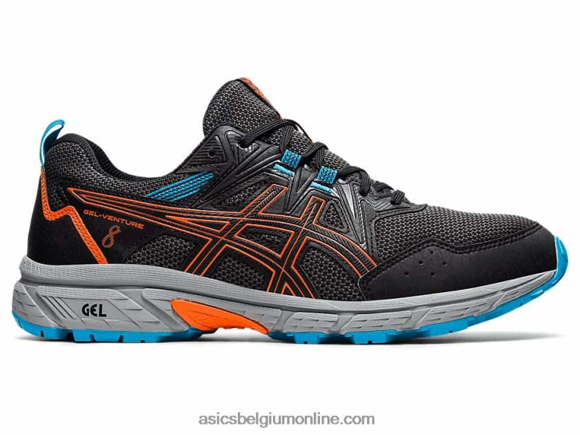 gelventure 8 V6HXR21898 zwart/goudsbloem oranje Asics