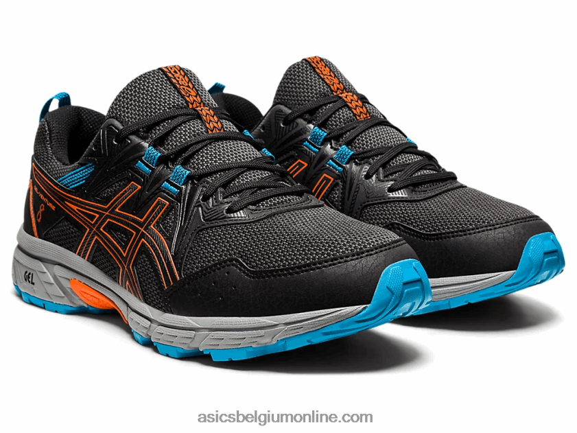 gelventure 8 V6HXR21898 zwart/goudsbloem oranje Asics