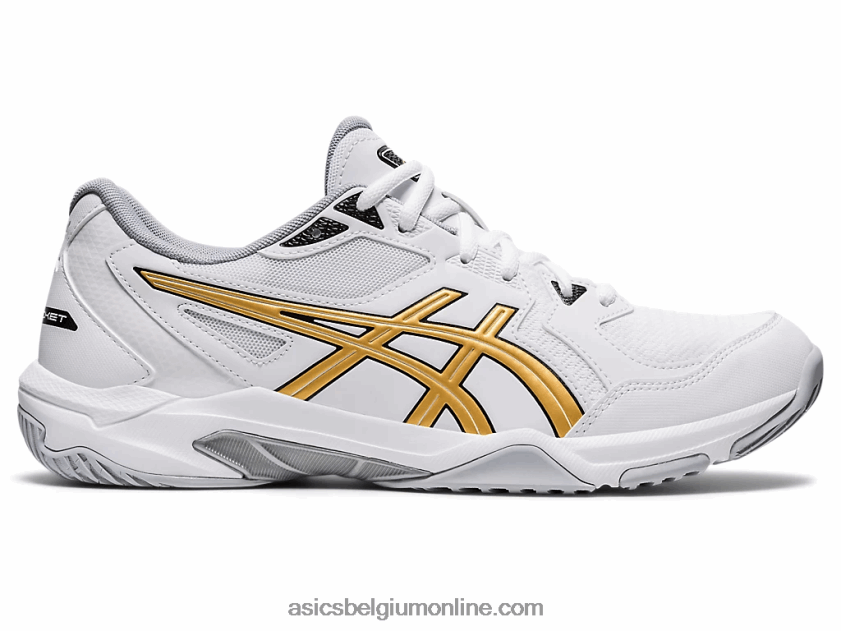 gelraket 10 V6HXR21890 wit/puur goud Asics