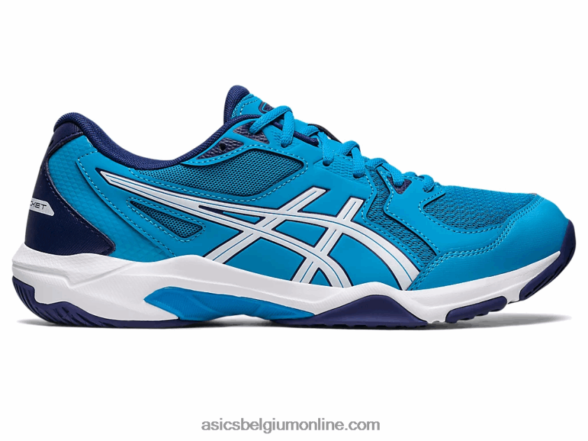 gelraket 10 breed V6HXR2415 eiland blauw/wit Asics