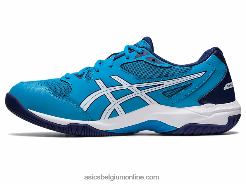 gelraket 10 breed V6HXR2415 eiland blauw/wit Asics