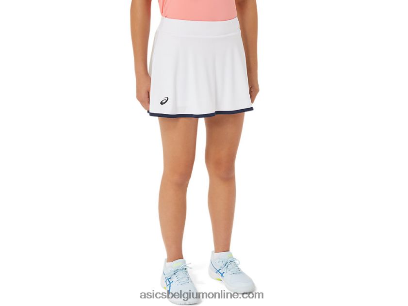 tennisskort voor kinderen V6HXR24235 briljant wit Asics
