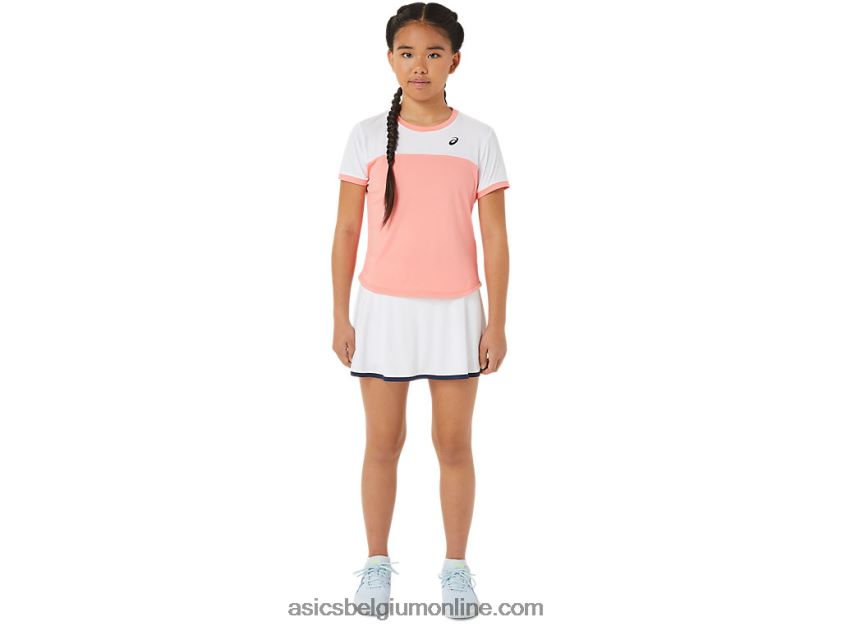 tennisskort voor kinderen V6HXR24235 briljant wit Asics