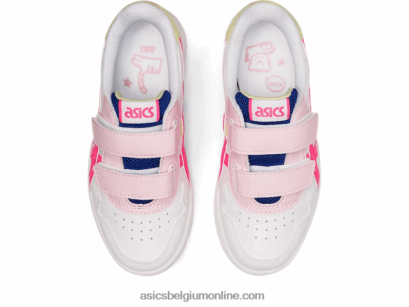 Japanse kleuterschool V6HXR24418 wit/felroze Asics
