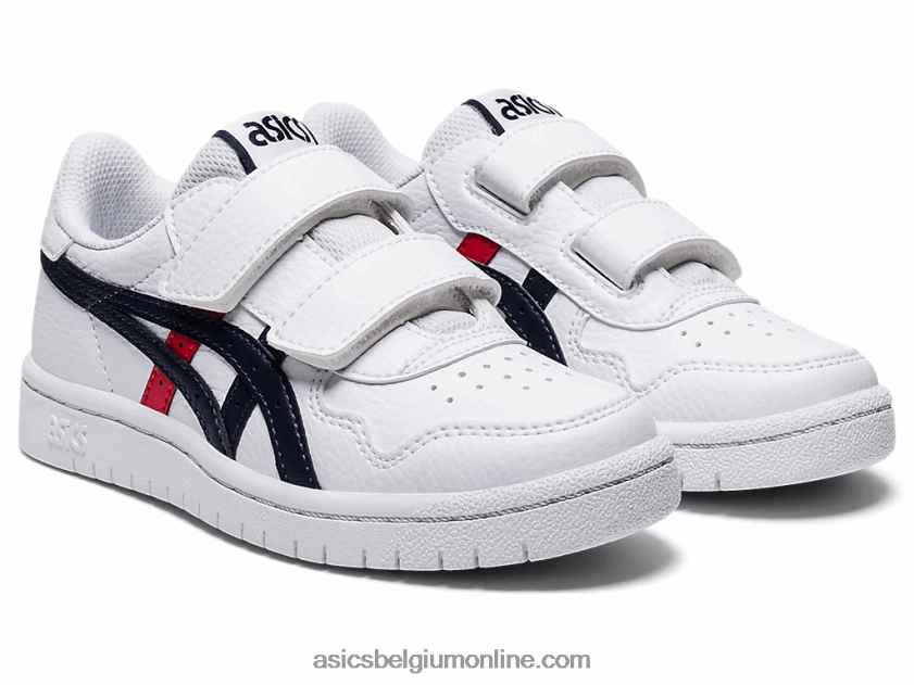 Japanse kleuterschool V6HXR24559 wit/klassiek rood Asics