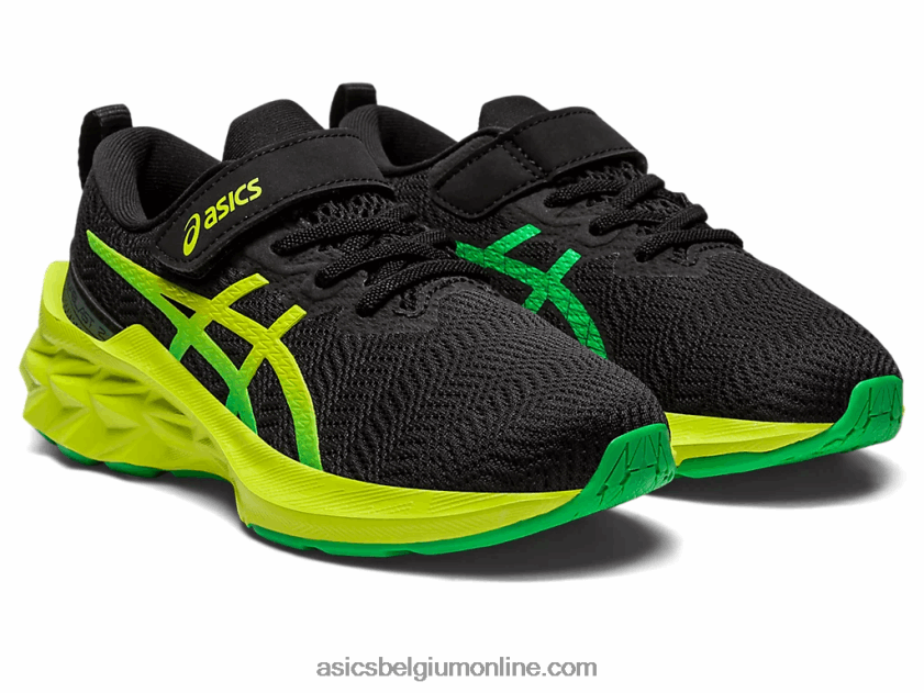 novablast 2 kleuterschool V6HXR24224 zwarte/limoenschil Asics
