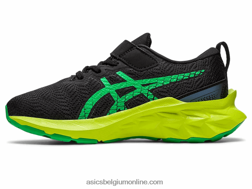 novablast 2 kleuterschool V6HXR24224 zwarte/limoenschil Asics