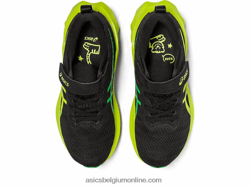 novablast 2 kleuterschool V6HXR24224 zwarte/limoenschil Asics