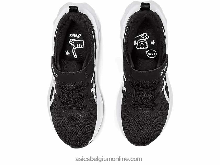 novablast 2 kleuterschool V6HXR24417 zwart wit Asics