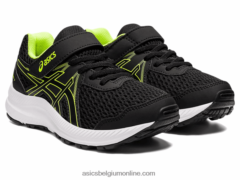 strijd 7 pre-school V6HXR24518 zwart/gevarengroen Asics