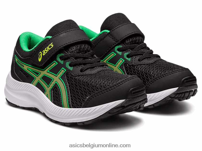 strijd 8 pre-school V6HXR24243 zwarte/limoenschil Asics