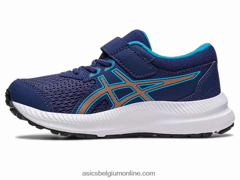 strijd 8 pre-school V6HXR24252 indigo blauw/zon perzik Asics