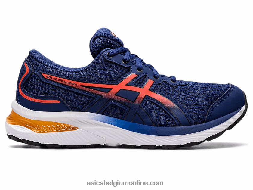 gel-cumulus 24 lagere school V6HXR24364 diepe oceaan/cherrytomaat Asics