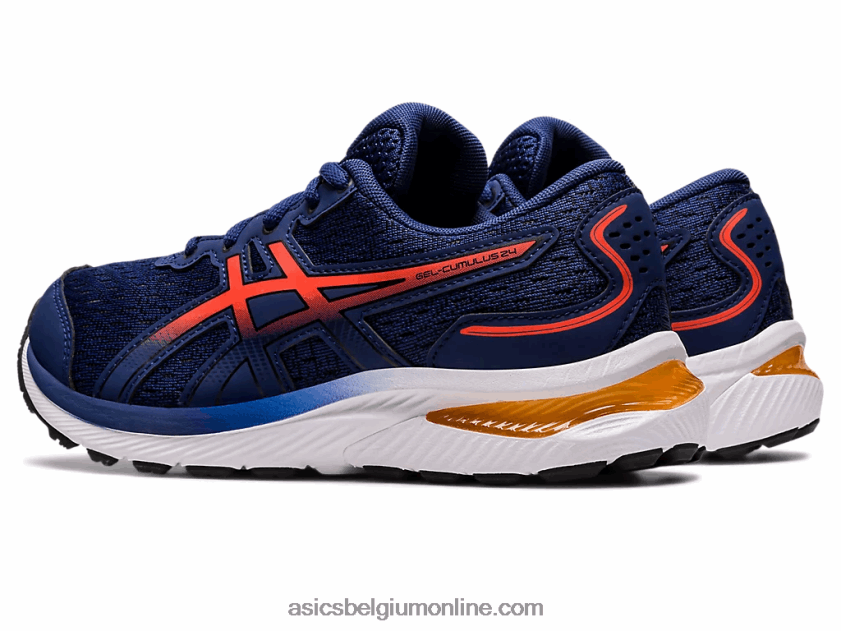 gel-cumulus 24 lagere school V6HXR24364 diepe oceaan/cherrytomaat Asics