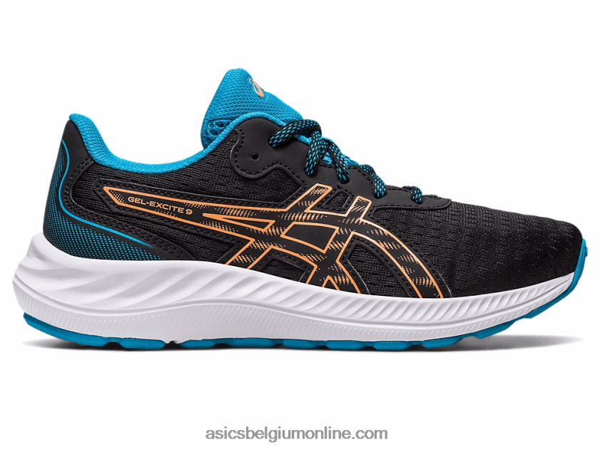 gel-excite 9 lagere school V6HXR24307 zwart/zon perzik Asics