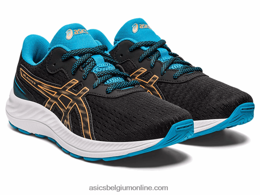 gel-excite 9 lagere school V6HXR24307 zwart/zon perzik Asics