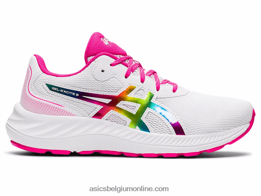 gel-excite 9 lagere school V6HXR24462 wit/roze glo Asics