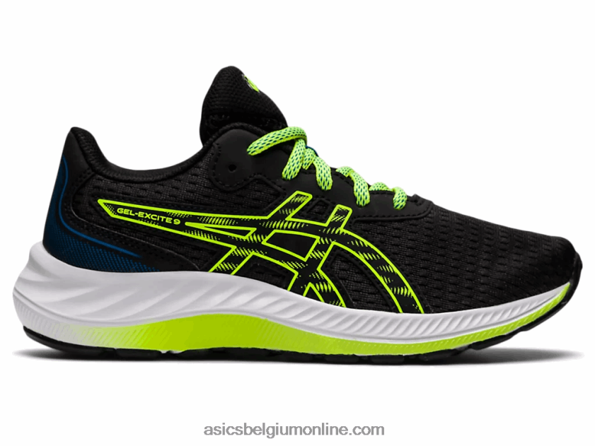 gel-excite 9 lagere school V6HXR24507 zwart/gevarengroen Asics