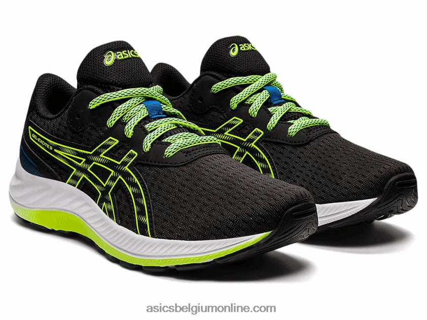 gel-excite 9 lagere school V6HXR24507 zwart/gevarengroen Asics