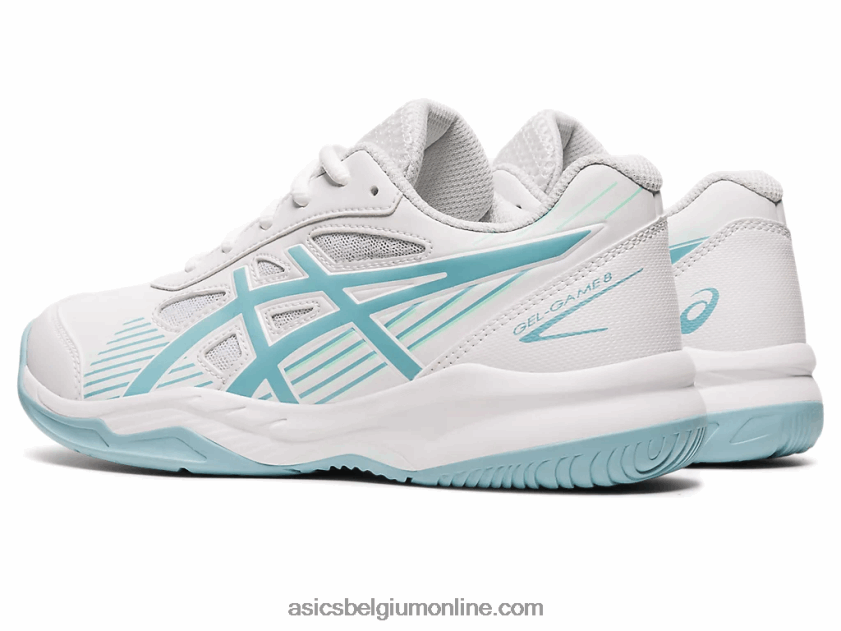 gel game 8 lagere school V6HXR24408 wit/rookblauw Asics