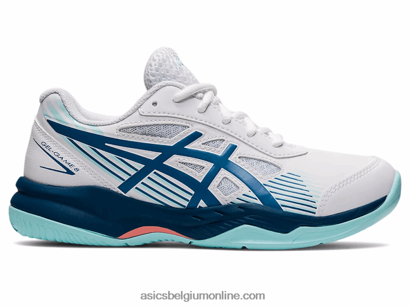 gel game 8 lagere school V6HXR24492 wit/licht indigo Asics