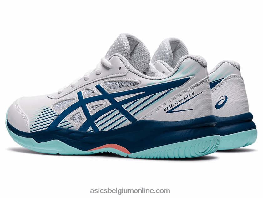 gel game 8 lagere school V6HXR24492 wit/licht indigo Asics