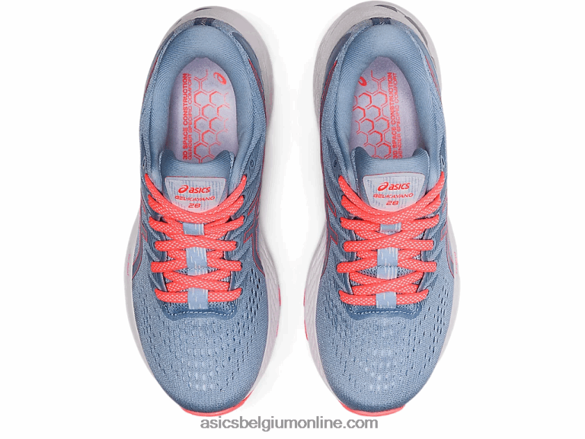 gel-kayano 28 lagere school V6HXR24530 nevel/wit Asics
