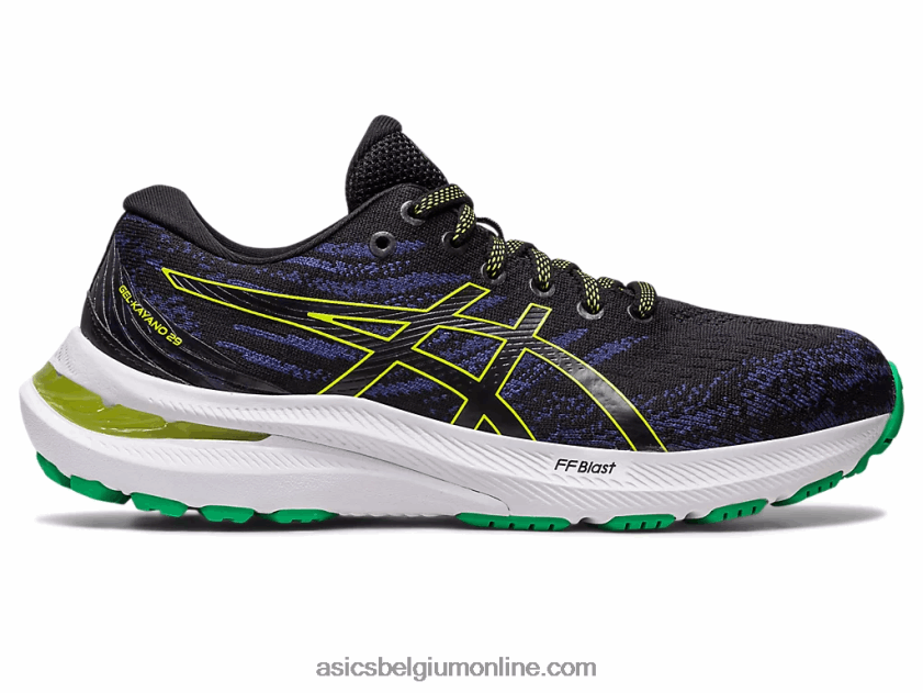 gel-kayano 29 lagere school V6HXR24291 zwarte/limoenschil Asics
