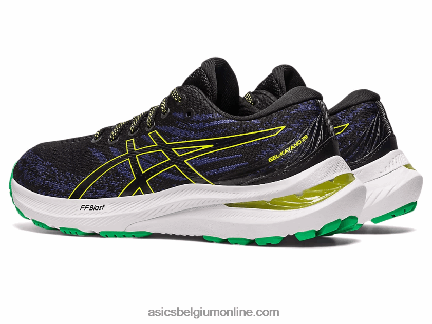 gel-kayano 29 lagere school V6HXR24291 zwarte/limoenschil Asics
