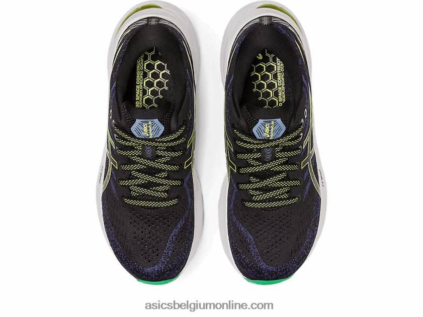 gel-kayano 29 lagere school V6HXR24291 zwarte/limoenschil Asics