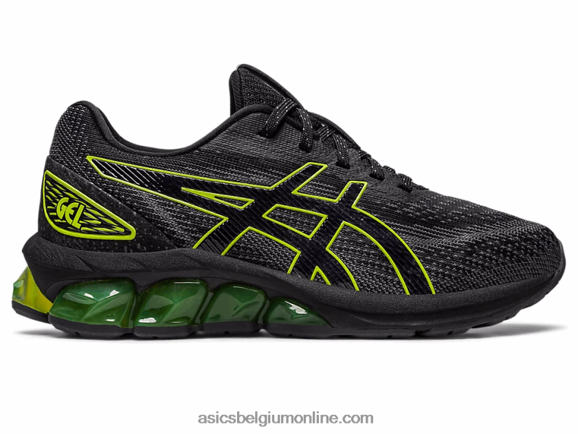 gel-quantum 180 vii lagere school V6HXR24300 zwart/neon limoen Asics