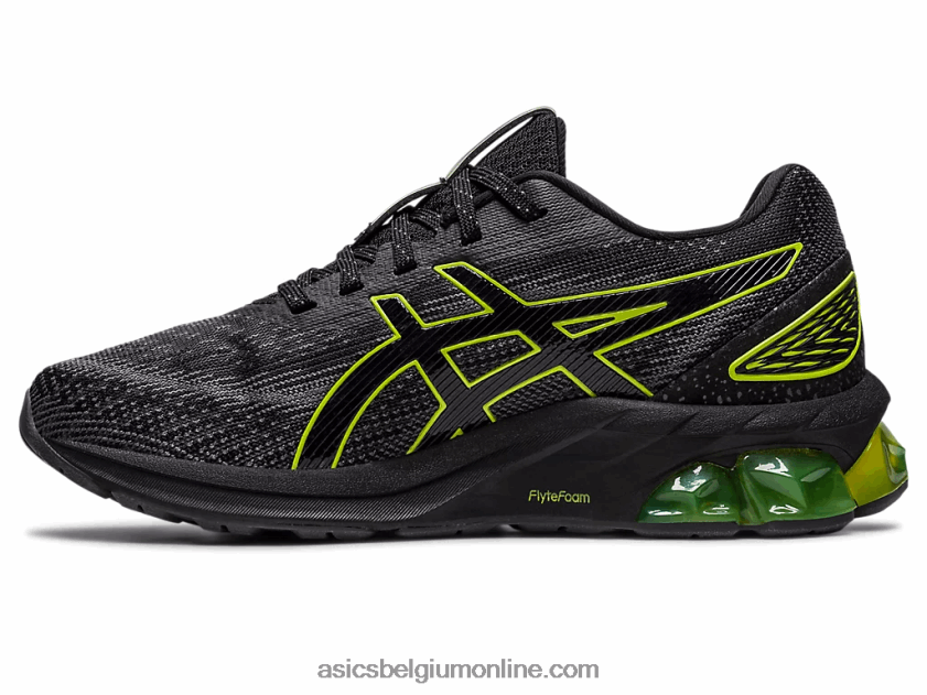 gel-quantum 180 vii lagere school V6HXR24300 zwart/neon limoen Asics