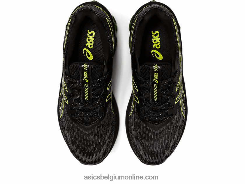 gel-quantum 180 vii lagere school V6HXR24300 zwart/neon limoen Asics