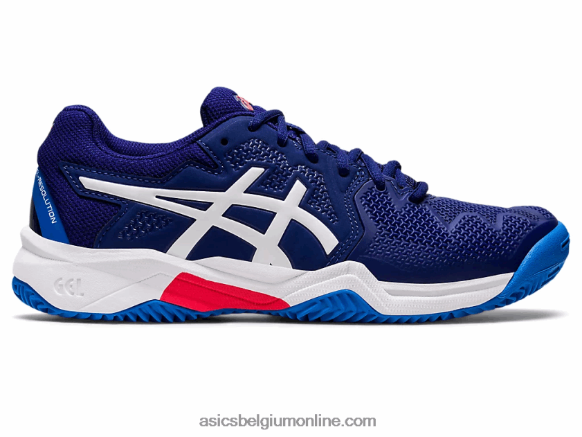 gel-resolutie 8 klei lagere school V6HXR24430 duik blauw/wit Asics