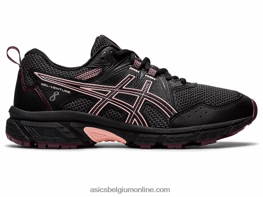 gelventure 8 lagere school V6HXR24371 zwart/diep mars Asics