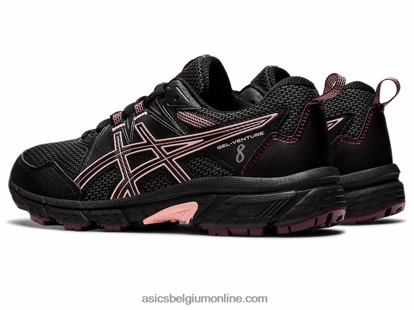 gelventure 8 lagere school V6HXR24371 zwart/diep mars Asics