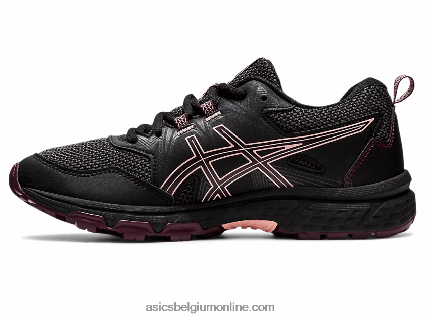 gelventure 8 lagere school V6HXR24371 zwart/diep mars Asics