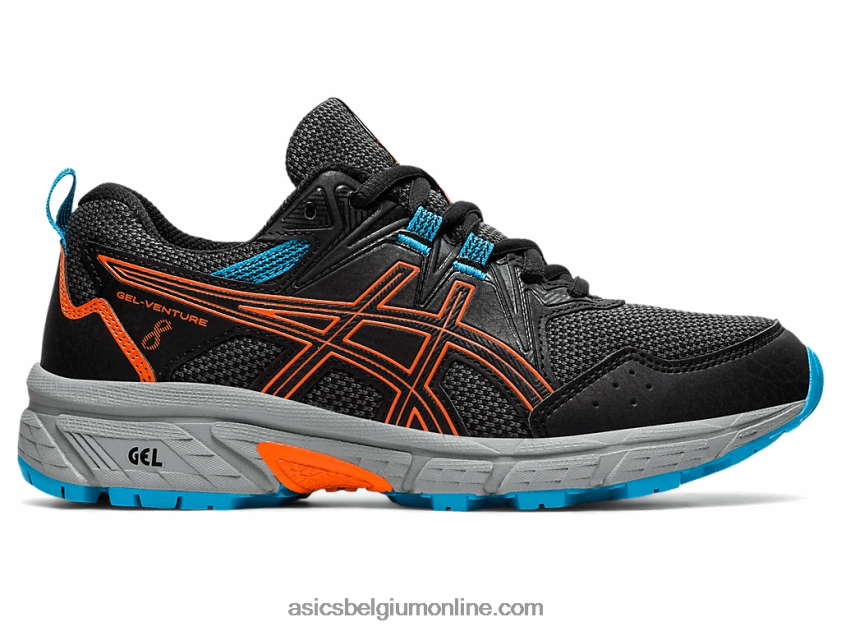 gelventure 8 lagere school V6HXR24496 zwart/goudsbloem oranje Asics