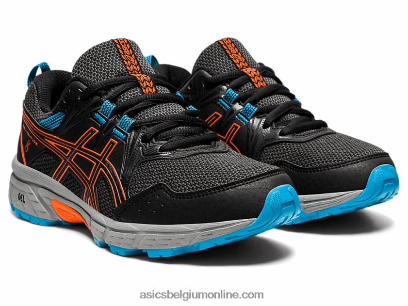 gelventure 8 lagere school V6HXR24496 zwart/goudsbloem oranje Asics