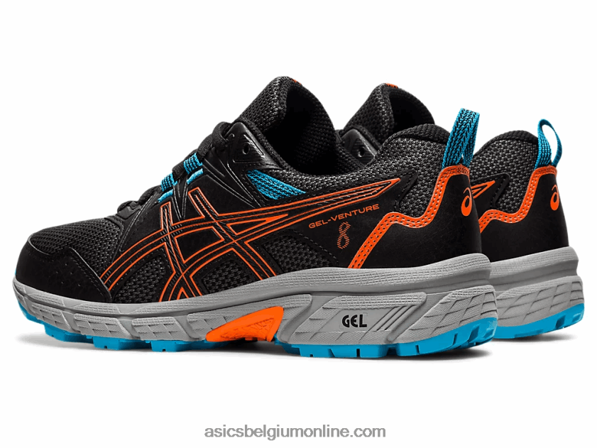 gelventure 8 lagere school V6HXR24496 zwart/goudsbloem oranje Asics