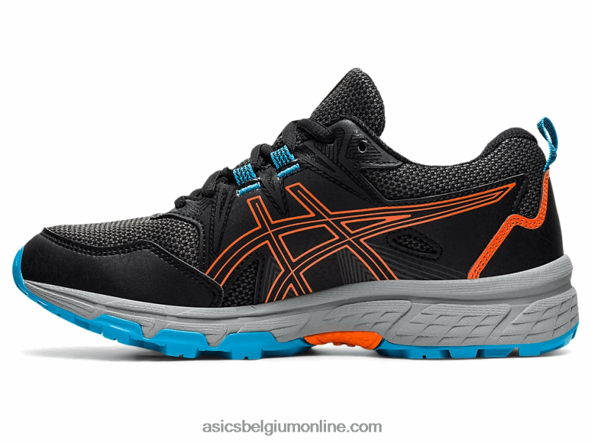 gelventure 8 lagere school V6HXR24496 zwart/goudsbloem oranje Asics
