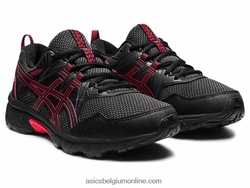 gelventure 8 lagere school V6HXR24508 zwart/elektrisch rood Asics