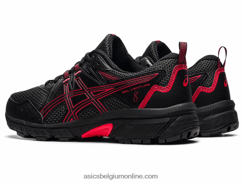 gelventure 8 lagere school V6HXR24508 zwart/elektrisch rood Asics