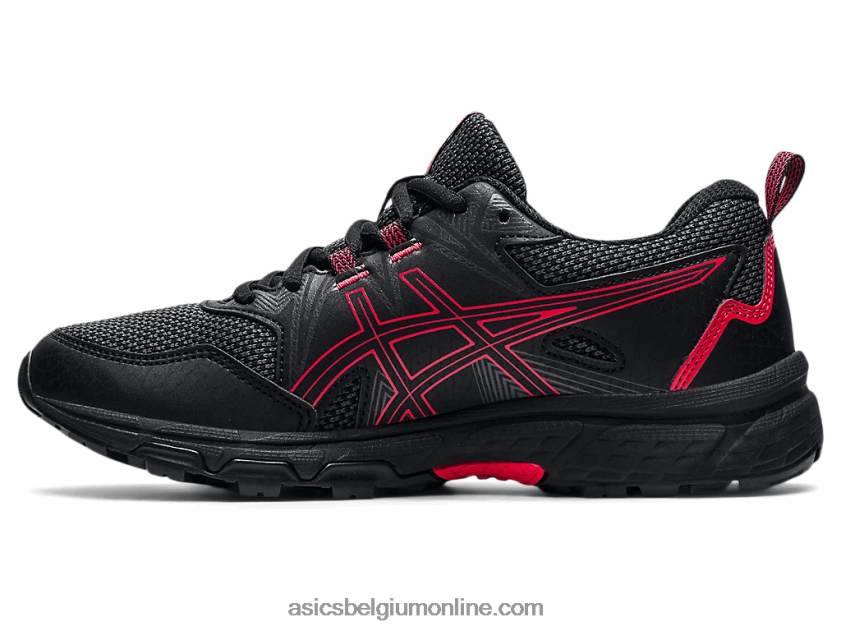 gelventure 8 lagere school V6HXR24508 zwart/elektrisch rood Asics