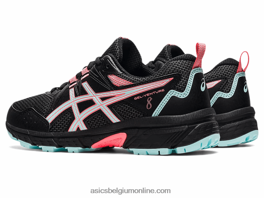 gelventure 8 lagere school V6HXR24510 zwart/helder blauw Asics