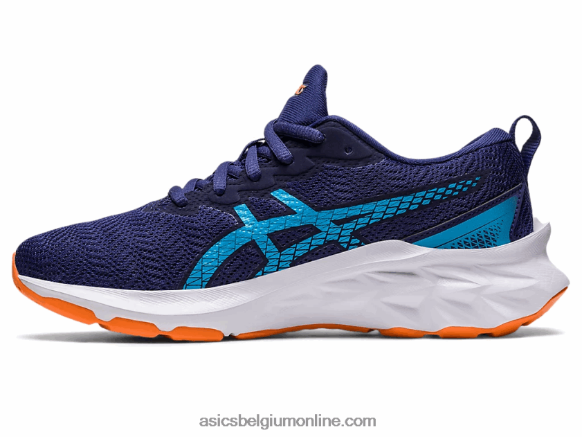 novablast 2 lagere school V6HXR24277 indigo blauw/zon perzik Asics