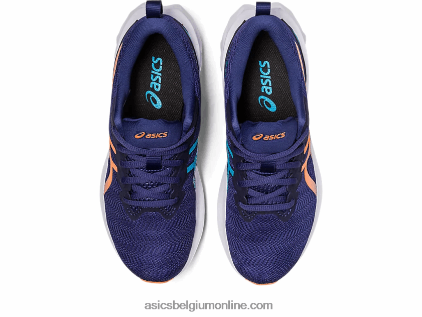 novablast 2 lagere school V6HXR24277 indigo blauw/zon perzik Asics