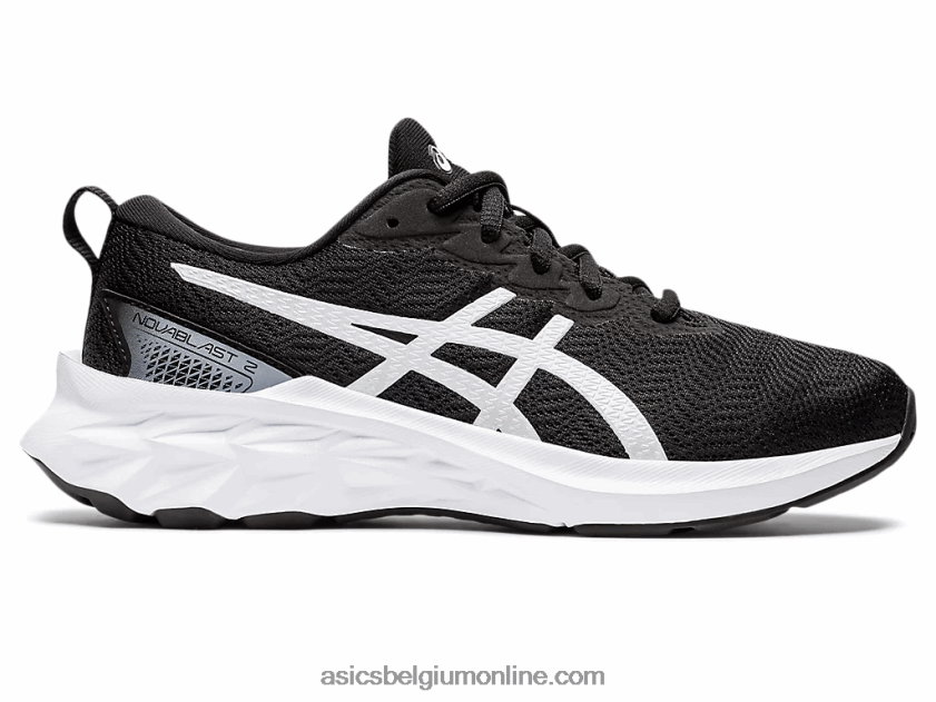 novablast 2 lagere school V6HXR24473 zwart wit Asics