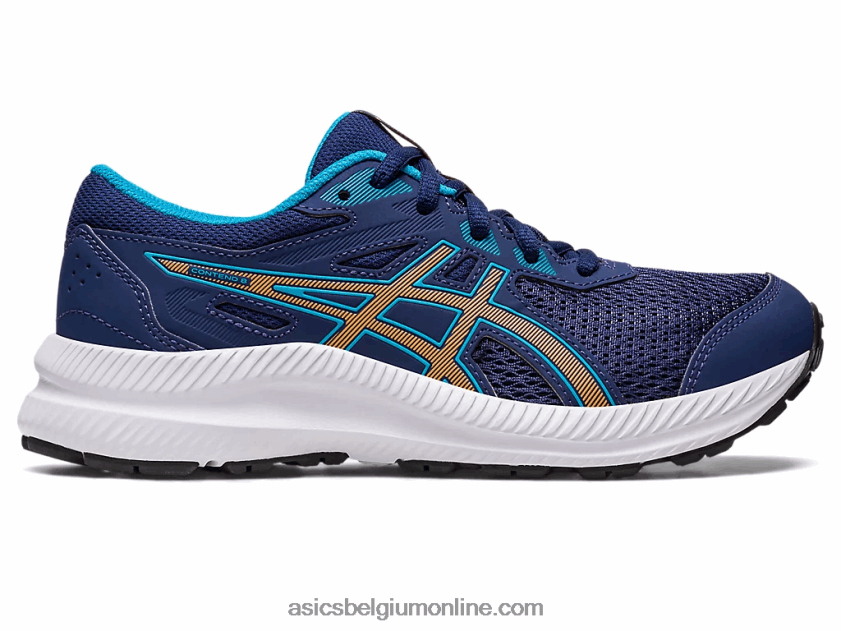strijden met groep 8 V6HXR24286 indigo blauw/zon perzik Asics