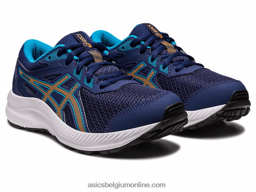 strijden met groep 8 V6HXR24286 indigo blauw/zon perzik Asics